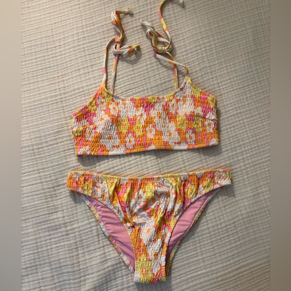 H&M Multicolor Smocked Bikini